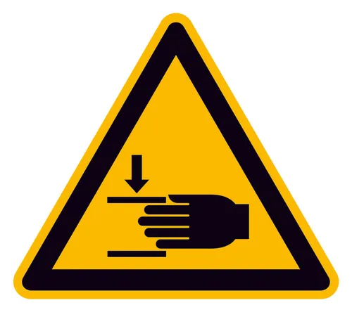 SafetyMarking Warnschild Folie 10 Stück Handverletzung SL50mm - 30.0372 (10 Stück)