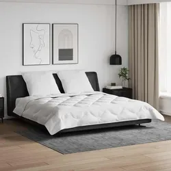vidaXL Bettdecke mit Kissen 3 pcs Weiß Mikrofaser - Bettwäsche-Set für perfekten Schlafkomfort: Die elegante, atmungsaktive Mikrofaser-Decke mit 2 Kissen sorgt für optimale Schlaftemperatur und ist maschinenwaschbar. Ideal für jedes Schlafzimmer.