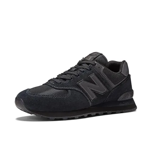 New Balance 574v3 Herren Sneaker Schwarz (Triple Black) 44 EU - Leichter, atmungsaktiver Sneaker für Alltag und Sport. Die langlebige Gummilaufsohle sorgt für optimale Traktion, während die gepolsterte Zwischensohle den Komfort unterstützt. Ideal für einen sicheren Sitz beim Hineinschlüpfen oder Schnüren.