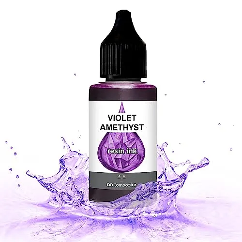DD Composite Resin Inks Tinte Fluid Art Alkohol Ink hochkonzentriert Epoxidharz Kunst Design River Table Dish-Art, Menge:30ml, Resin Ink Color:VIOLET AMETHYST