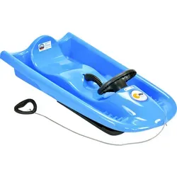 Schlitten Snow Flyer Iceblue - Moderner Designer-Bob - Schlitten für außergewöhnlichen Fahrspaß mit ergonomischer Sitzschale und ausgeklügeltem Lenk- und Kufensystem. Ideal für jedes Tempo und alle Schneeverhältnisse.