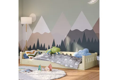 Bellabino Bodenbett Miera 90x200 cm in braun von Bellabino