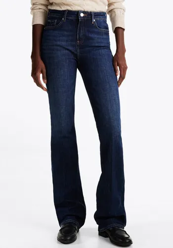 Tommy Hilfiger Damen Bootcut Jeans, Blau (Nos Dark Blue), 30W/34L - Zeitlose Bootcut Jeans von Tommy Hilfiger im lässigen 5-Pocket-Style. Hoher Tragekomfort durch Stretchanteil und ideale Passform für jeden Anlass. Perfekt für Büro und Freizeit!
