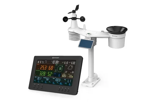 BRESSER 7-in-1-Wetterstation Air-Mon - Moderne Wetterstation mit App und Farbdisplay, misst Wetterdaten und Luftqualität für Ihr Zuhause