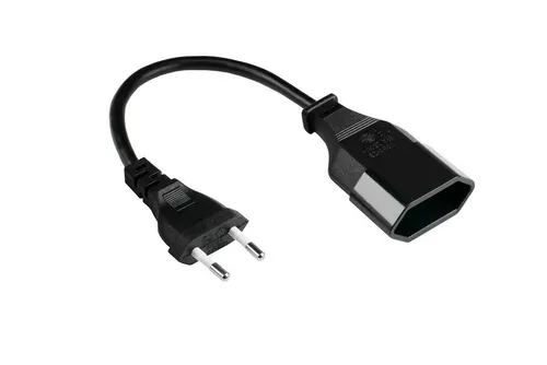 Good Connections Euro-Verlängerung - 20 cm, hochwertiges Kupferkabel mit Euro-Stecker Typ C für flexibles Verlängern von Stromkabeln