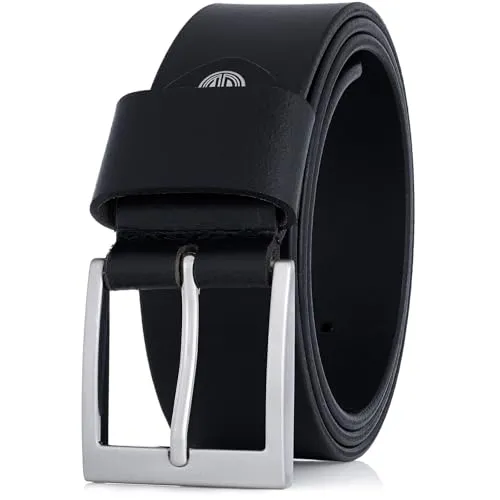LINDENMANN Herren Ledergürtel 40 mm – Schwarz aus 100% Büffelleder - Robuster Herren-Gürtel aus 100% Büffelleder, 4 cm breit und hochwertig verarbeitet. Ideal für den täglichen Gebrauch, langlebig und individuell kürzbar für perfekten Sitz.