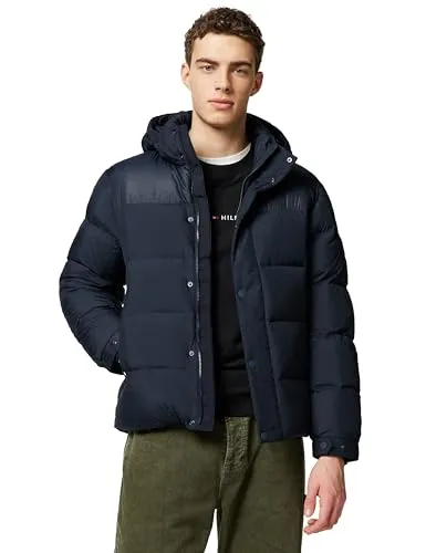 Tommy Hilfiger MIX DOWN HOODED PUFFER JACKET - Funktionsjacke mit abnehmbarer Kapuze, leicht und luftig für komfortable Freizeitlooks, ideal für jede Gelegenheit.