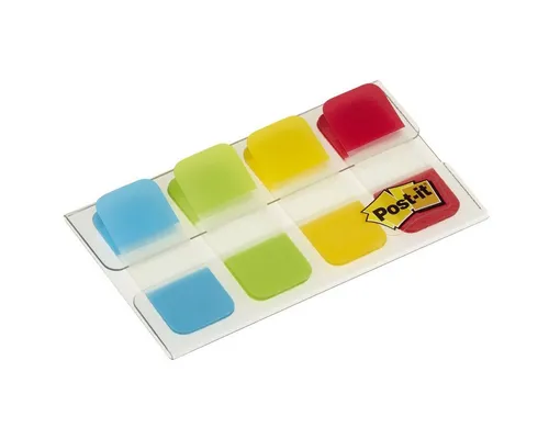 Post-it Notes Haftnotizblock Index STRONG - 16 x 38 mm sortiert 4x 10 Streifen. (6 Stück)