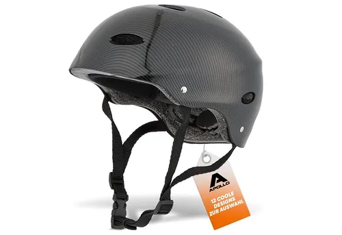 Apollo Kinderhelm – Größenverstellbarer Skatehelm in Grau von Apollo