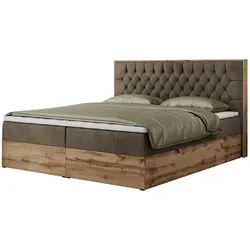 MKS MEBLE Boxspringbett 160x200 mit Bettkasten und Topper