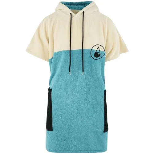 WAVE HAWAII Poncho Porto – 100% Baumwolle Badeponcho für Erwachsene - Bademäntel für Herren, kuscheliger Poncho aus 100% Baumwolle, ideal als mobile Umkleidehilfe und zum Warmhalten nach dem Schwimmen oder Surfen.