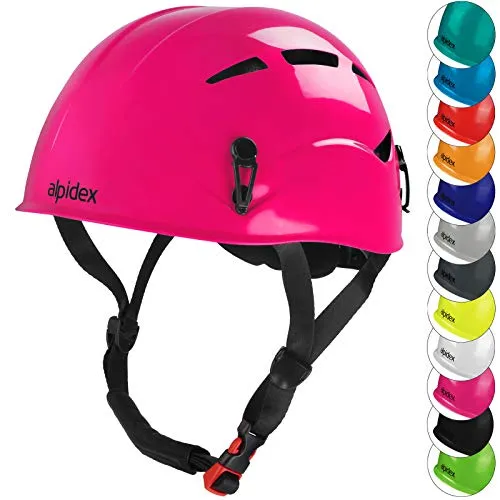 ALPIDEX Kletterhelm Bramble Berry | EN 12492 Zertifiziert - Robuster Hartschalenhelm für sicheres Klettern mit universeller Passform (55-60 cm). Komfortable Polsterung und Belüftung für hohen Tragekomfort bei Outdoor-Aktivitäten.