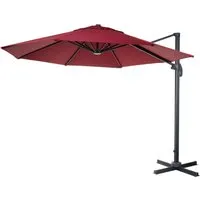 Gastronomie-Ampelschirm MCW-A96 - Rund Ø 3,5m - Sonnenschirm aus strapazierfähigem Polyester mit drehbarem Design und Kurbelmechanismus, ideal für Gastronomie und Terrassen.