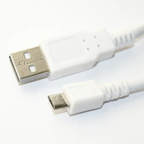 0,5m USB 2.0 HiSpeed Lade-Kabel weiß Stecker A Micro B 50cm kurz Daten-Kabel