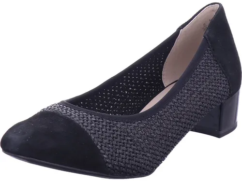 CAPRICE Damen Pumps mit Blockabsatz - Schwarz (Black Comb), 37 EU - Damen-Pumps mit ANTISHOKK-Technologie, die über 50 % Dämpfung bieten und Komfort sowie Stil vereinen. Ideal für schicke Anlässe und normale Füße.