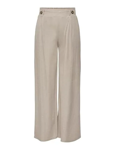 JDY Bundfaltenhose JDYBirdie Geggo - Falten in Grau (Größe M) - Stoffhose mit modischen Falten, ideal für einen eleganten Look. Aus hochwertigem Jersey-Material für optimalen Tragekomfort.