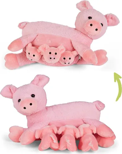 Kuscheltier Schweinemama mit Ferkeln