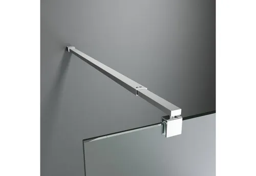 Boromal Duschwand-Stabilisationsstange für 5-10 mm Glaswände, 73-123 cm, Edelstahl/Schwarz - Stabilisationsstange für Duschwände, justierbar von 73-123 cm. Hohe Stabilität durch rostfreies Material und 360° drehbare Halterung. Ideal für verschiedene Duschglasformen und einfach zu installieren.