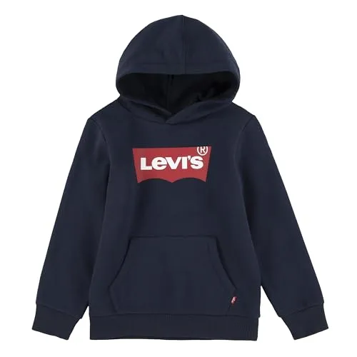 Levi's Kids Batwing Hoodie für Jungen - Dress Blues, 4 Jahre - Kapuzenpullover für Jungen aus weichem Fleece-Material, ideal für täglichen Tragekomfort, mit klassischem Housemark-Logo und gerippten Bündchen.