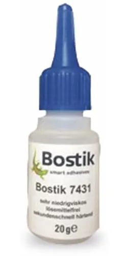 Bostik 7431 Cyanacrylatklebstoff Sekundenkleber 20g Flasche farblos