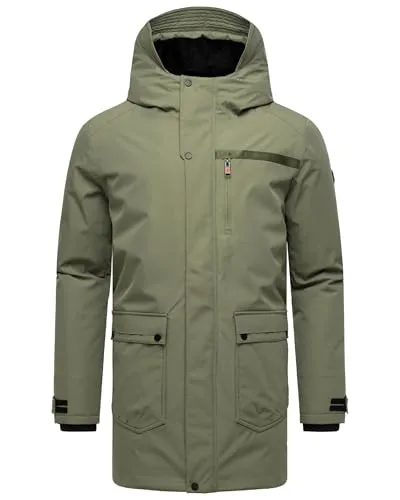 Stone Harbour Wintermantel Netaan XX Herren Kurzmantel mit Kapuze - Funktionsjacken, kuschelige Kapuze und wasserabweisendes Material für optimalen Schutz bei kaltem Wetter.