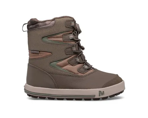Merrell Winterstiefel Snow Bank 3.0 WTPF (wasserdicht) dunkelbraun Kinder, Größe Euro (US): 29 (11) - Dieser isolierte Winterstiefel bietet optimalen Schutz bei Temperaturen bis -31 °C. Die wasserdichte Bauweise sorgt für trockene Füße, während die flexible Schnürung einen perfekten Sitz garantiert. Ideal für kalte Wintertage.