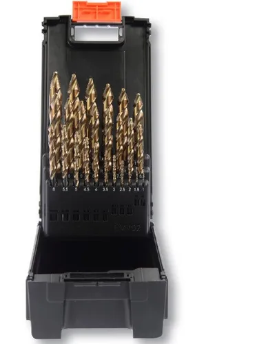 Projahn Spiralbohrer-Satz 25-tlg. 1-13 mm HSS-Co 5% Kasette ProStep Stufenbohrer