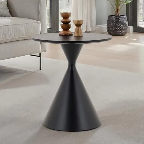 Stylischer runder Couchtisch Lounge Tisch Schwarz in schwarz von IDIMEX