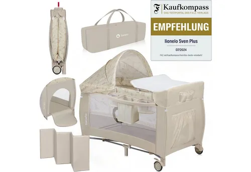 Lionelo Sven Plus 4 in 1 Babybett in beige von Lionelo