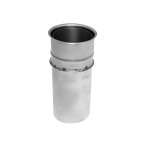 WANDFUTTER DOPPELT FAL OFENROHR KAMINROHR 150 MM - Aschesauger, feueraluminiertes Material für hohe Temperaturbeständigkeit und sichere Abgasführung