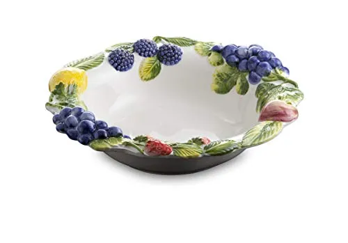 Bassano italienische Keramik runde mediterranes Obstschale 28x28