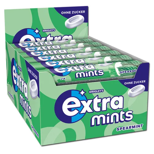  Wrigleys Extra Mints Spearmint, Bonbon, 24 Packungen 21,21€/1kg