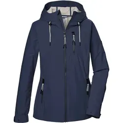 G.I.G.A. DX Damen Funktionsjacke GS 74 WMN SFTSHLL JCKT - Funktionsjacke für Damen mit regulierbarer Kapuze, wasserabweisend und winddicht, ideal für Outdoor-Aktivitäten bei jedem Wetter. Nachhaltig hergestellt und PFAS-frei imprägniert.