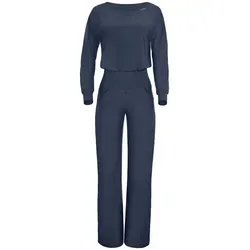 Winshape Jumpsuit JS101LSC - Functional Comfort grau XS (30/32) - Jumpsuit aus 85% Polyester und 15% Elasthan, ideal für einen bequemen Look. Maschinenwaschbar und mit Rundhalsausschnitt, perfekt für den Alltag.