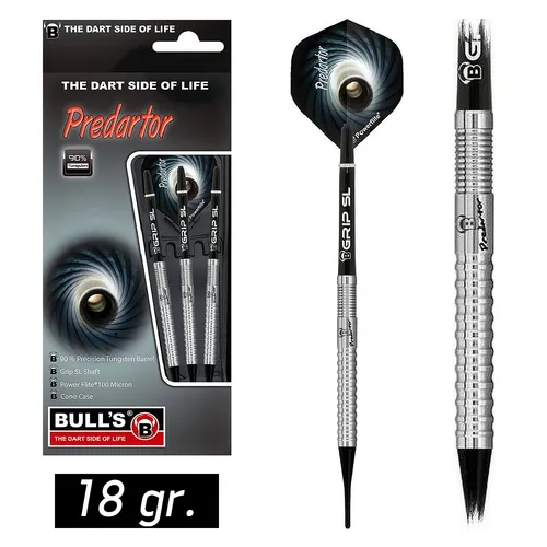 🎯 ✅ BULLS BULL´S Soft E Darts Dartset Dartsatz Dart Predartor L&C Grip 18 gr