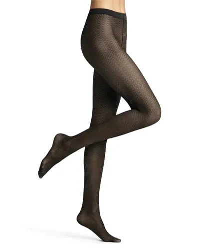 FALKE Damen Particle 20 DEN W Ti Strumpfhose - Modische Feinstrumpfhose mit geometrischen Mustern, ideal für Ballerinas oder Pumps; bietet hohen Tragekomfort und rutschfreien Sitz für jeden Anlass.