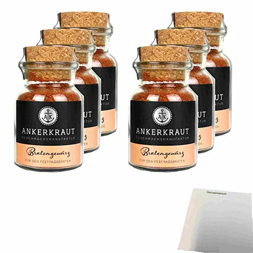 Ankerkraut Bratengewürz 6er (6x90g Glas) + usy Block