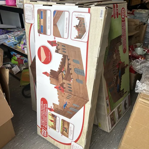 PLAYTIVE Sandkasten Ritterburg aus Vollholz