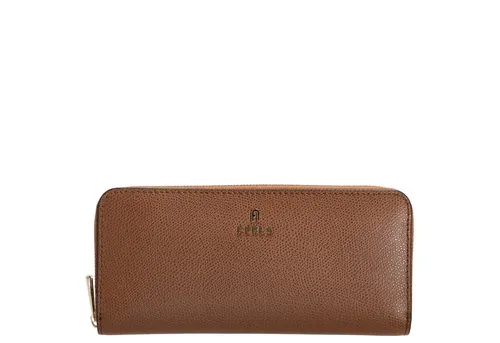 Furla Camelia Geldbörse L 8cc (cognac) – Stilvoll und Praktisch - Die Furla Camelia Geldbörse L 8cc in elegantem cognac besticht durch ihr schlichtes Design und funktionale Details. Der umlaufende Reißverschluss ermöglicht sicheren Verschluss und schnellen Zugriff – ideal für den stilvollen Alltag.