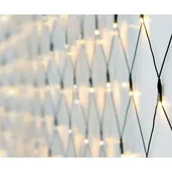 Spetebo LED-Lichternetz LED Lichternetz 1,5 m / 100 LED - Batterie, 100-flammig, Garten Deko Lichervorgang grün