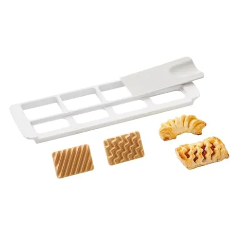 Betty Bossi Ausstechform Mini-Gebäck Set (25982) - Ausstechformen für kreatives Backen, inklusive Schablone und Stempel für perfekte Mini-Gipfeli und Häppli, spülmaschinengeeignet und lebensmittelecht.