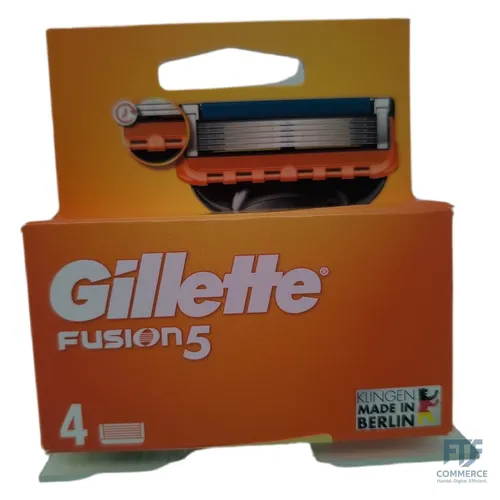 Gillette Fusion 5 Rasierklingen, 4 Ersatzklingen für Nassrasierer Herren mit 5-f