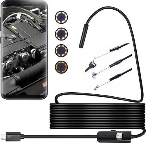 Verk 04117 Endoskop-Inspektionskamera Android PC USB 5m LED