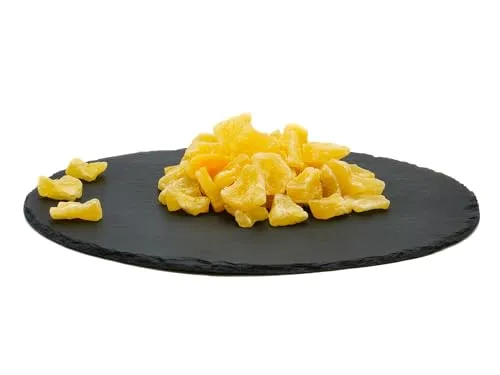 Ananasstücke 100g getrocknet kandiert | 100g/250g/500g/1kg | Ananas Würfel ungeschwefelt I Trockenobst für Müsli I kandierte Früchte zum Backen I Dörrobst | Früchte Snack | exotische Trockenfrüchte