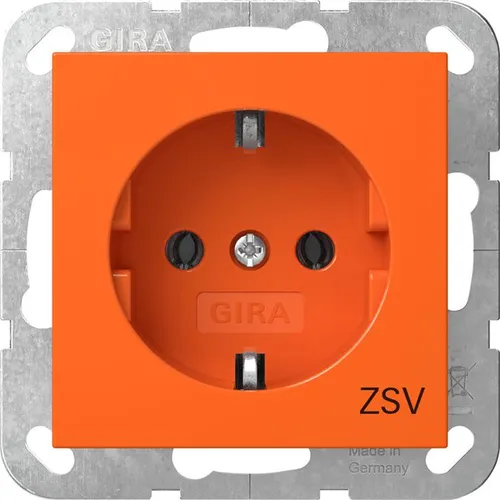 Gira 4188109 Schutzkontakt-Steckdose ZSV, System 55, orange in orange von Gira