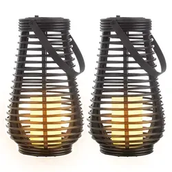 NOWA LED Solarleuchte 2er Set mit Feuereffekt