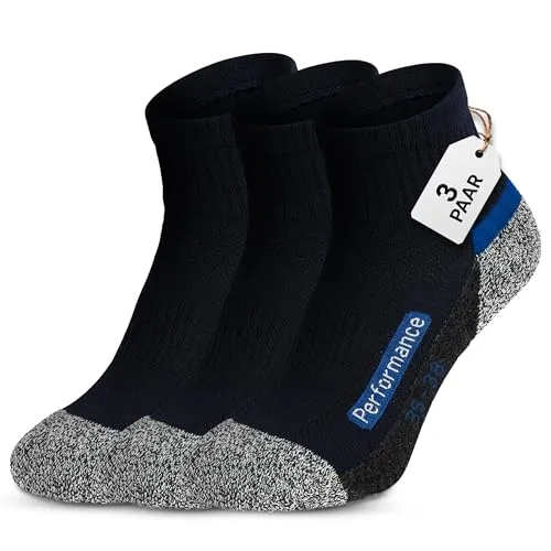 Fiera Besa Wandersocken Unisex – Bequeme Trekking Socken in Marineblau
