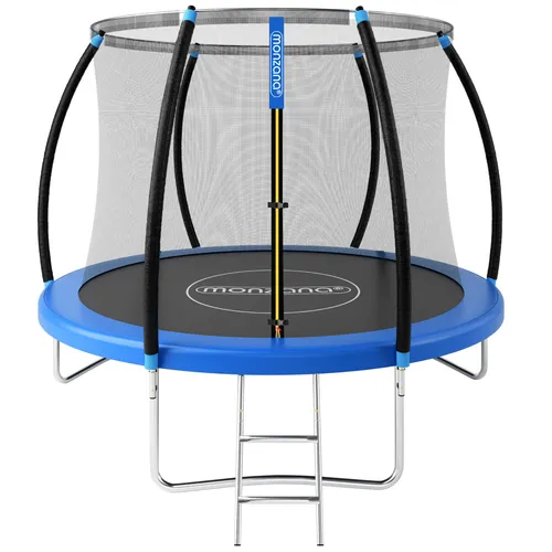 DeubaXXL DE Trampolin Ø244cm mit Sicherheitsnetz - Trampolin mit innen liegendem Sicherheitsnetz, ideal für die ganze Familie. Maximaler Spaß und Sicherheit dank hochwertiger Materialien und stabiler Bauweise.