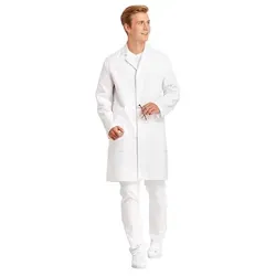 Mantel Herren weiß 12/181/01, Größe 44 - Eleganter Schutz für den Arbeitsplatz - Arbeits- & Schutzkleidung, stylischer und funktioneller Mantel für Herren in Größe 44, ideal für professionelle Anlässe.