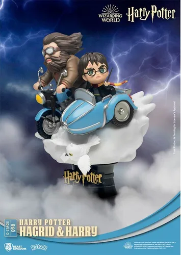 Beast Kingdom Toys - Harry Potter D-Stage Diorama Hagrid & Harry - Actionfiguren: 15 cm großes PVC Diorama von Hagrid und Harry, einfach zusammensteckbar und ideal für Sammler, perfekt zum 20. Jahrestag des ersten Harry Potter Films.